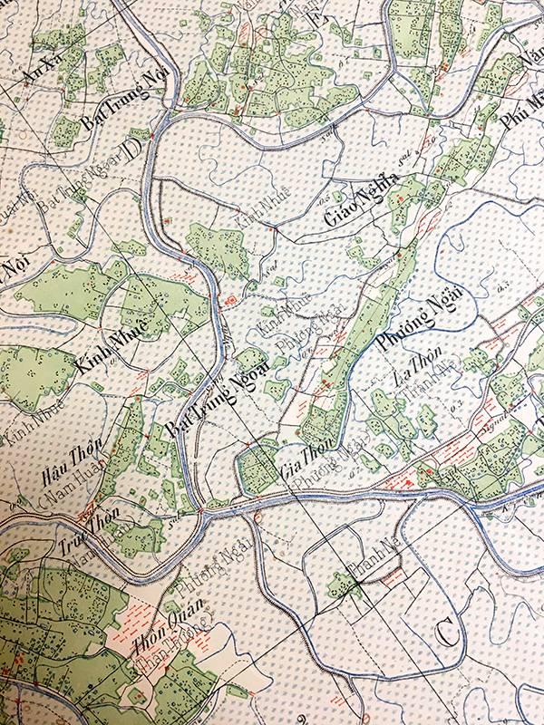 Détail d’une carte de l’Indochine