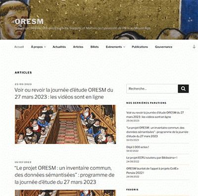 Carnet du projet ORESM sur Hypothèses