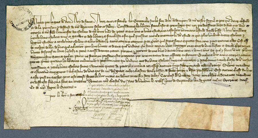 Lettre manuscrite à l’encre noire au format rectangulaire