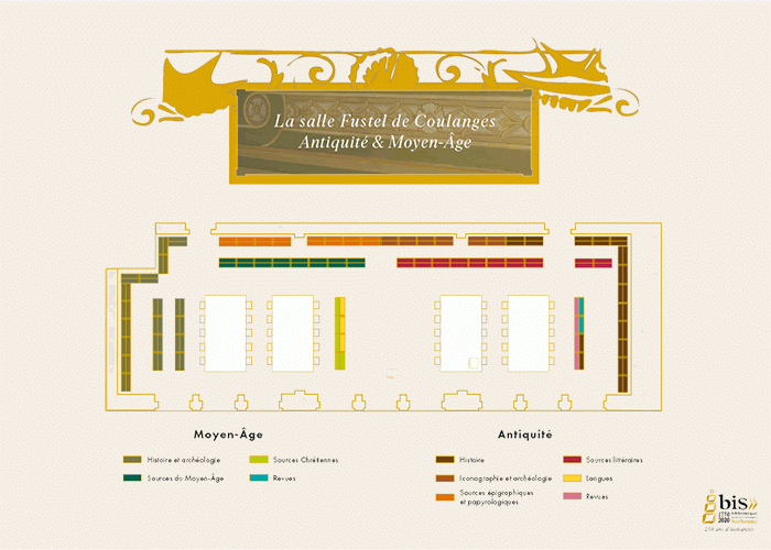 Plan de la salle Fustel de Coulanges