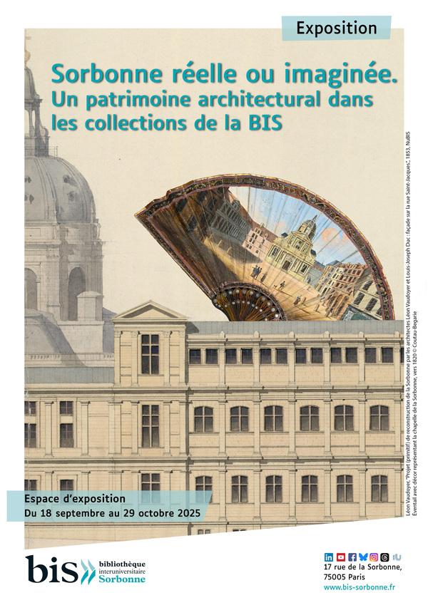 Affiche de l'exposition sur l'architecture de la Sorbonne
