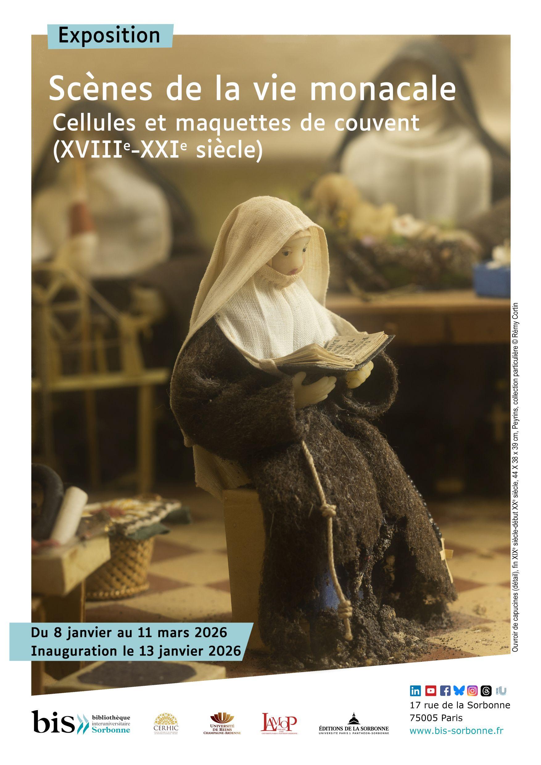 affiche expo Scènes de la vie monacale