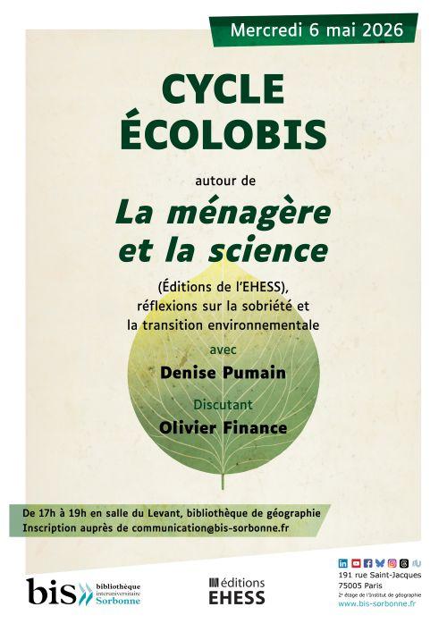 Affiche de la séance ÉcoloBIS du 6 mai 2026.