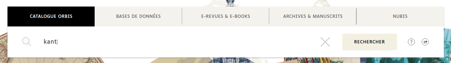 Barre de recherche en page d'accueil