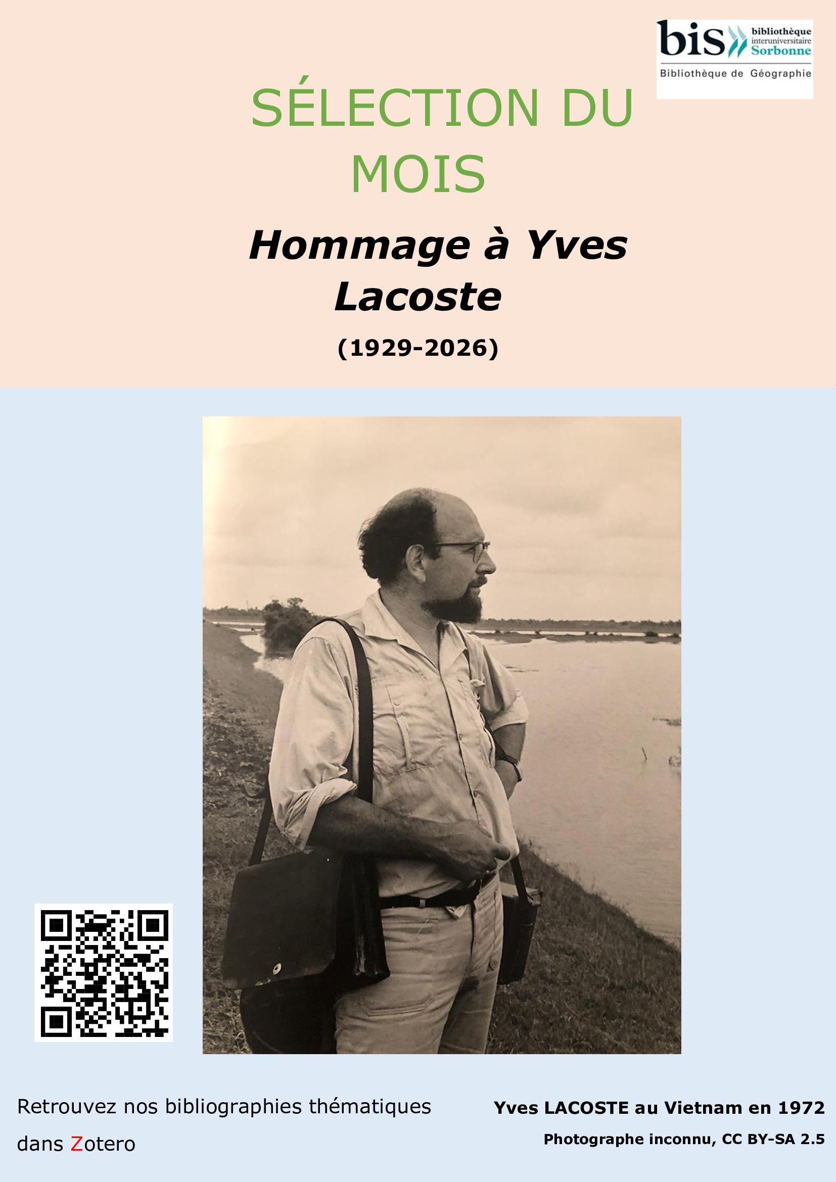 Hommage à Yves Lacoste (1929-2026)